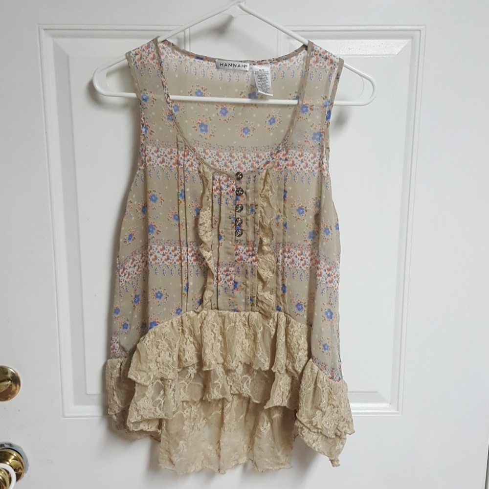 Hannah floral tank top